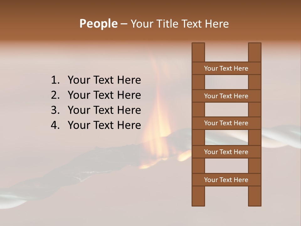 A Rope With A Fire On Top Of It PowerPoint Template