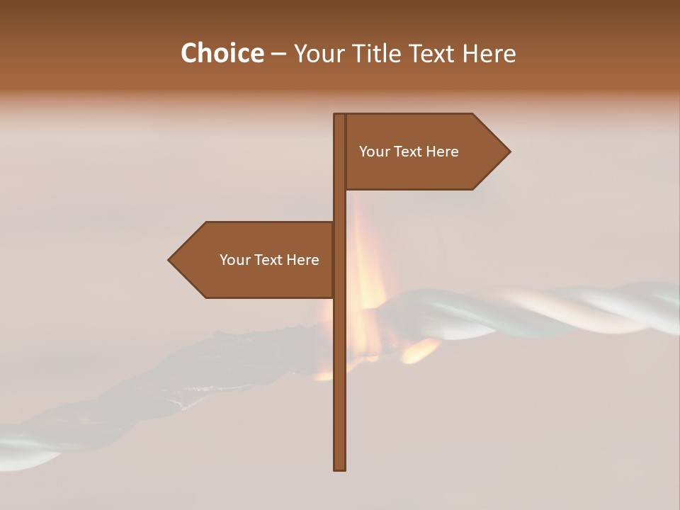 A Rope With A Fire On Top Of It PowerPoint Template