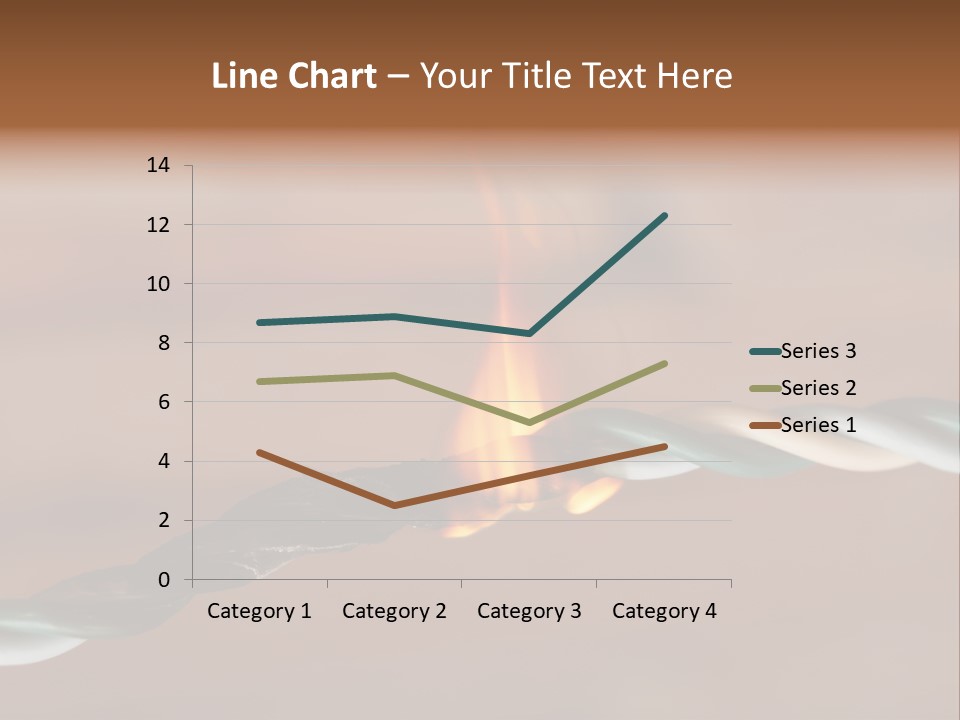 A Rope With A Fire On Top Of It PowerPoint Template