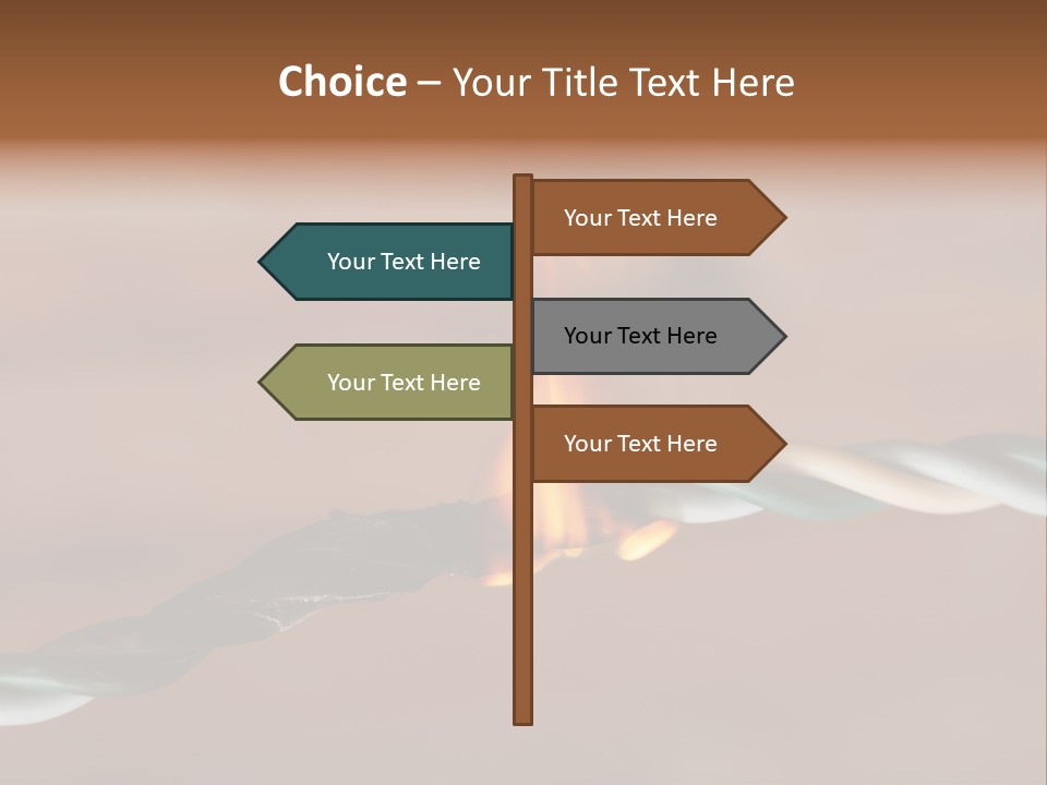 A Rope With A Fire On Top Of It PowerPoint Template