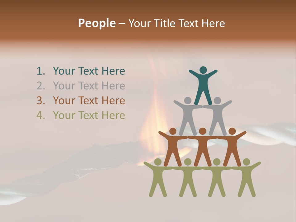 A Rope With A Fire On Top Of It PowerPoint Template