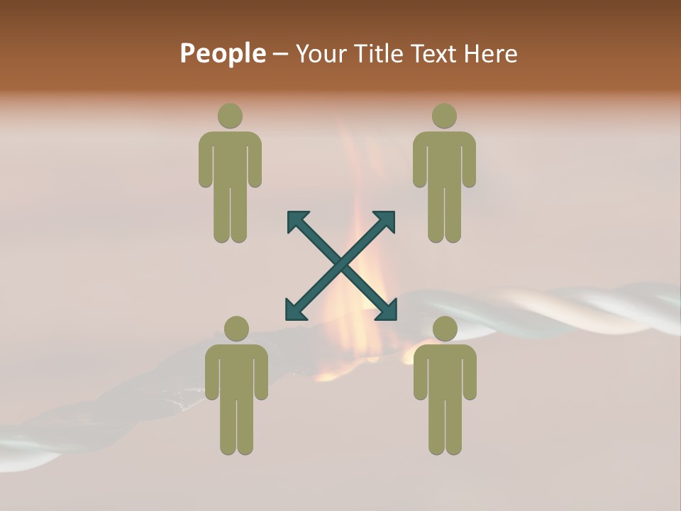 A Rope With A Fire On Top Of It PowerPoint Template