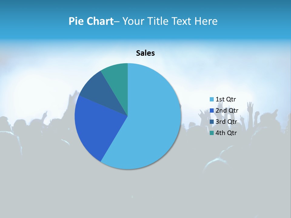 A Crowd Of People At A Concert With Their Hands In The Air PowerPoint Template