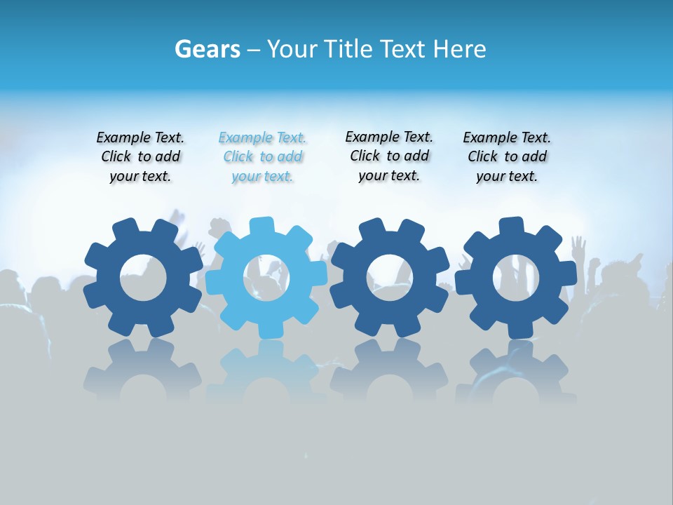 A Crowd Of People At A Concert With Their Hands In The Air PowerPoint Template