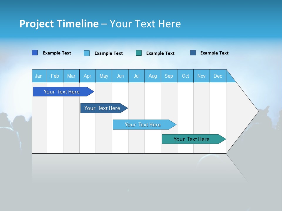 A Crowd Of People At A Concert With Their Hands In The Air PowerPoint Template