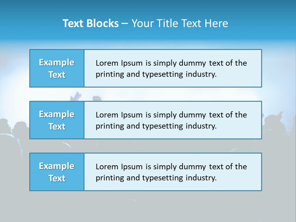 A Crowd Of People At A Concert With Their Hands In The Air PowerPoint Template
