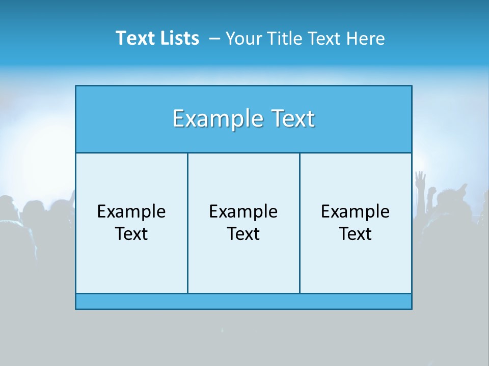 A Crowd Of People At A Concert With Their Hands In The Air PowerPoint Template