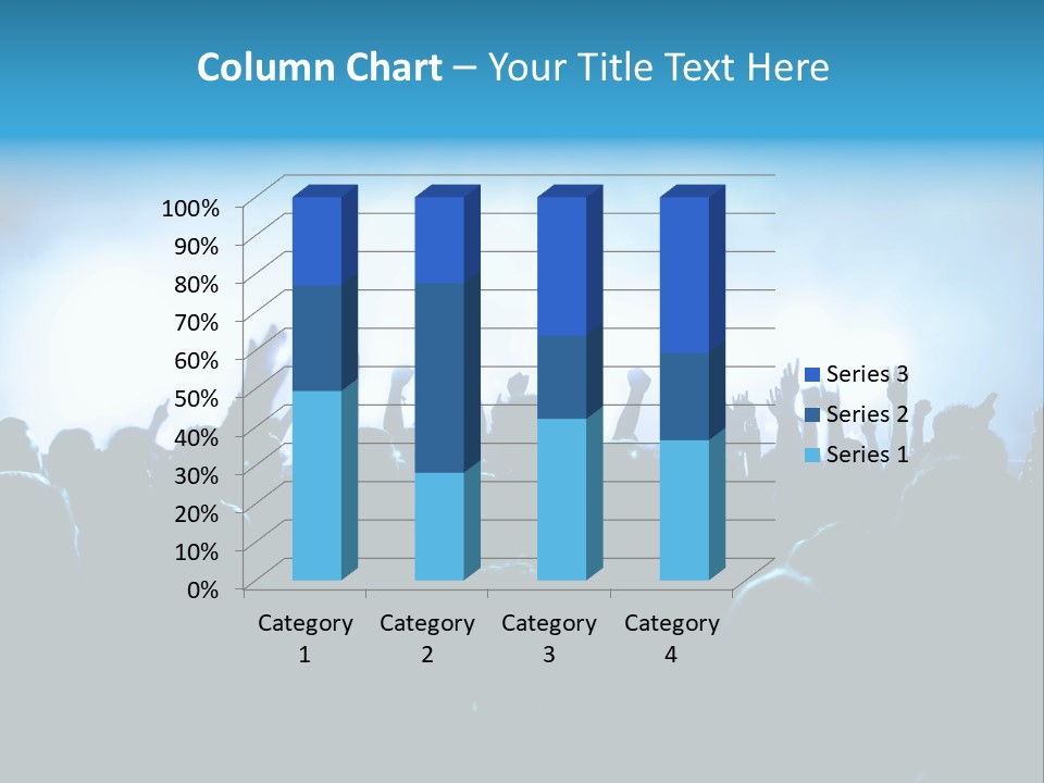 A Crowd Of People At A Concert With Their Hands In The Air PowerPoint Template