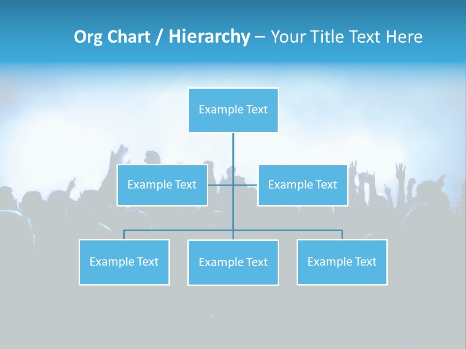 A Crowd Of People At A Concert With Their Hands In The Air PowerPoint Template