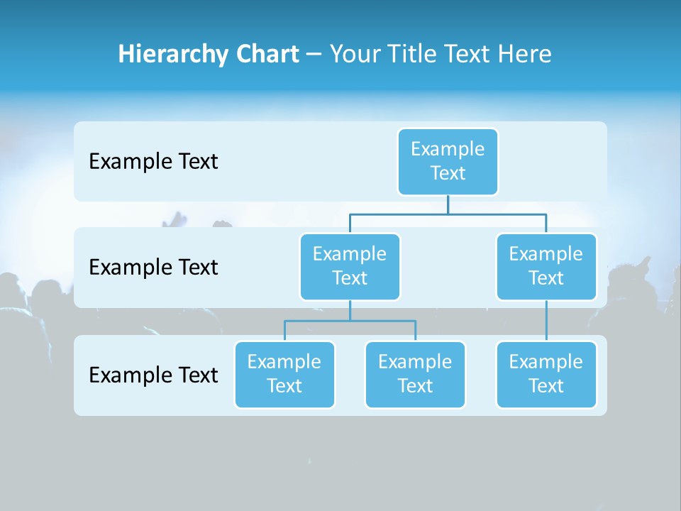 A Crowd Of People At A Concert With Their Hands In The Air PowerPoint Template