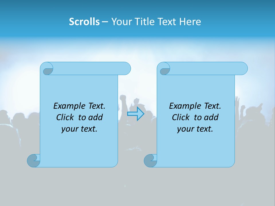 A Crowd Of People At A Concert With Their Hands In The Air PowerPoint Template