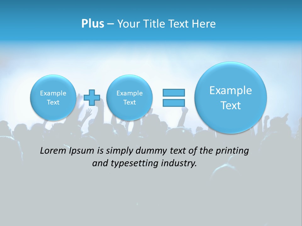 A Crowd Of People At A Concert With Their Hands In The Air PowerPoint Template