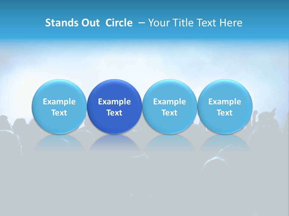 A Crowd Of People At A Concert With Their Hands In The Air PowerPoint Template