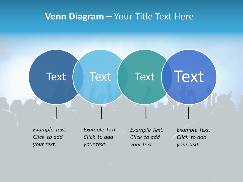 A Crowd Of People At A Concert With Their Hands In The Air PowerPoint Template