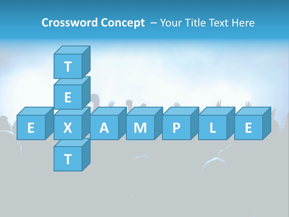 A Crowd Of People At A Concert With Their Hands In The Air PowerPoint Template
