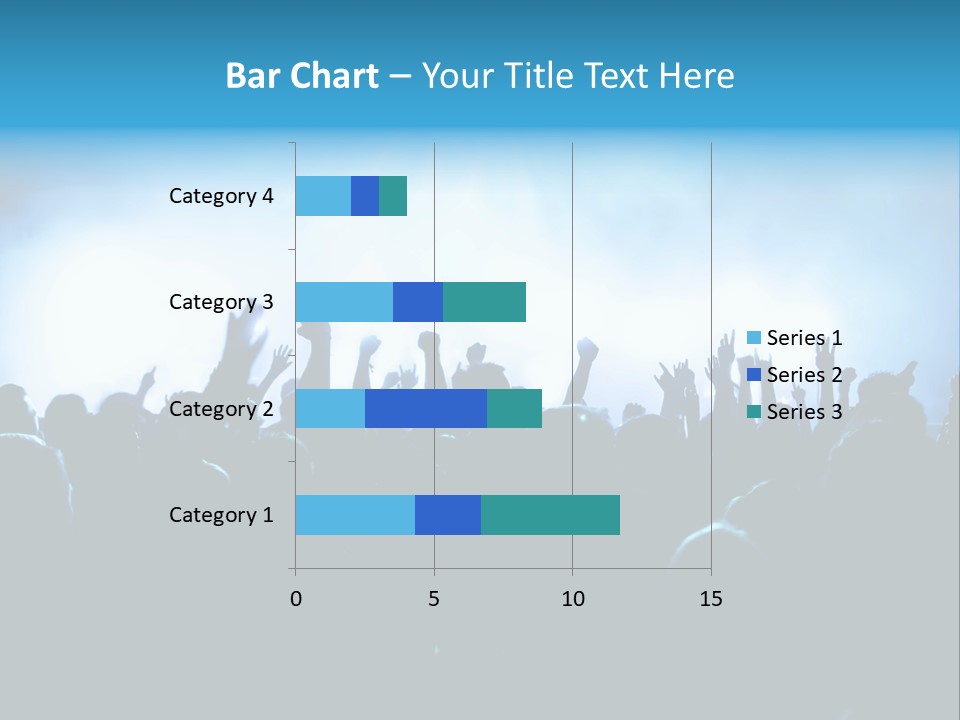 A Crowd Of People At A Concert With Their Hands In The Air PowerPoint Template
