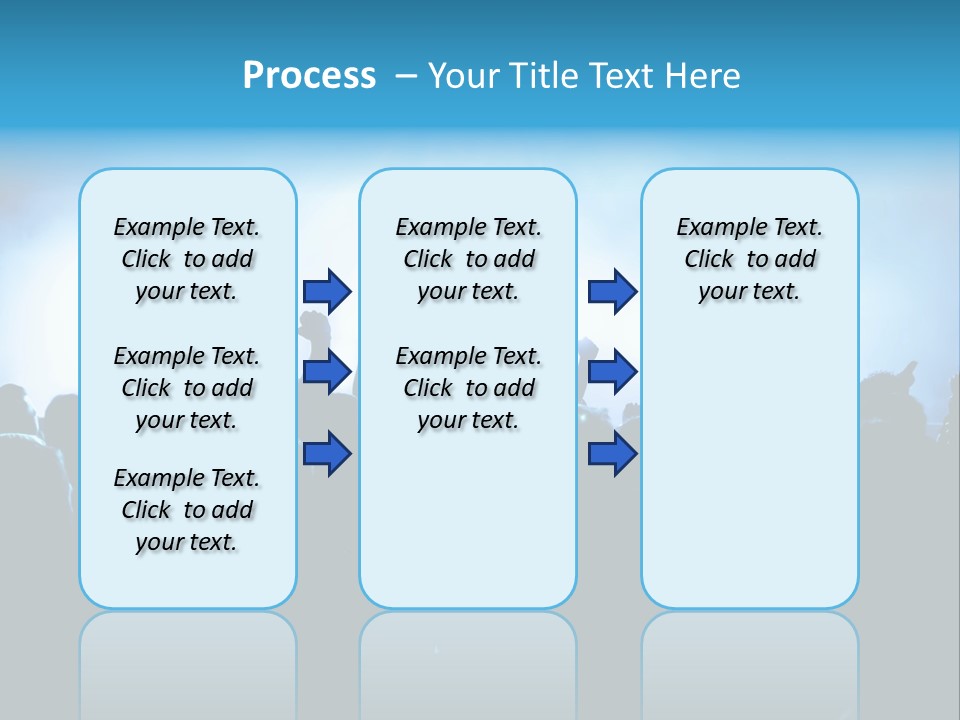 A Crowd Of People At A Concert With Their Hands In The Air PowerPoint Template