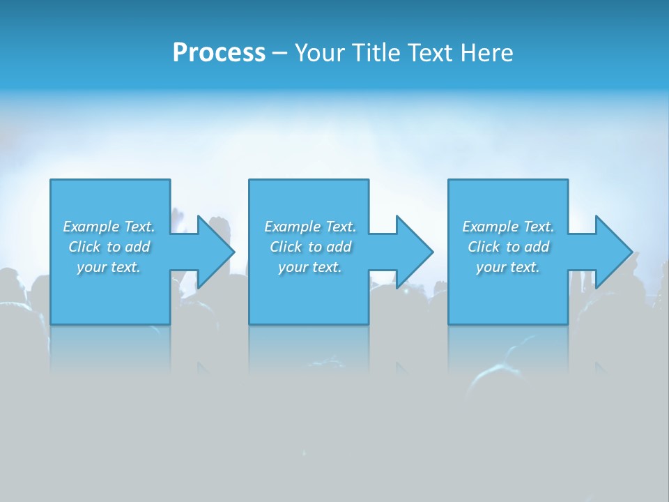 A Crowd Of People At A Concert With Their Hands In The Air PowerPoint Template