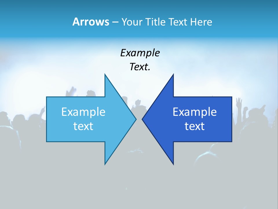 A Crowd Of People At A Concert With Their Hands In The Air PowerPoint Template