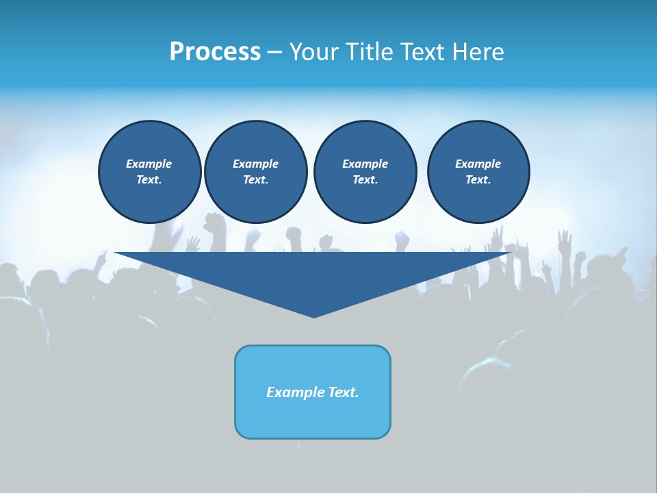 A Crowd Of People At A Concert With Their Hands In The Air PowerPoint Template