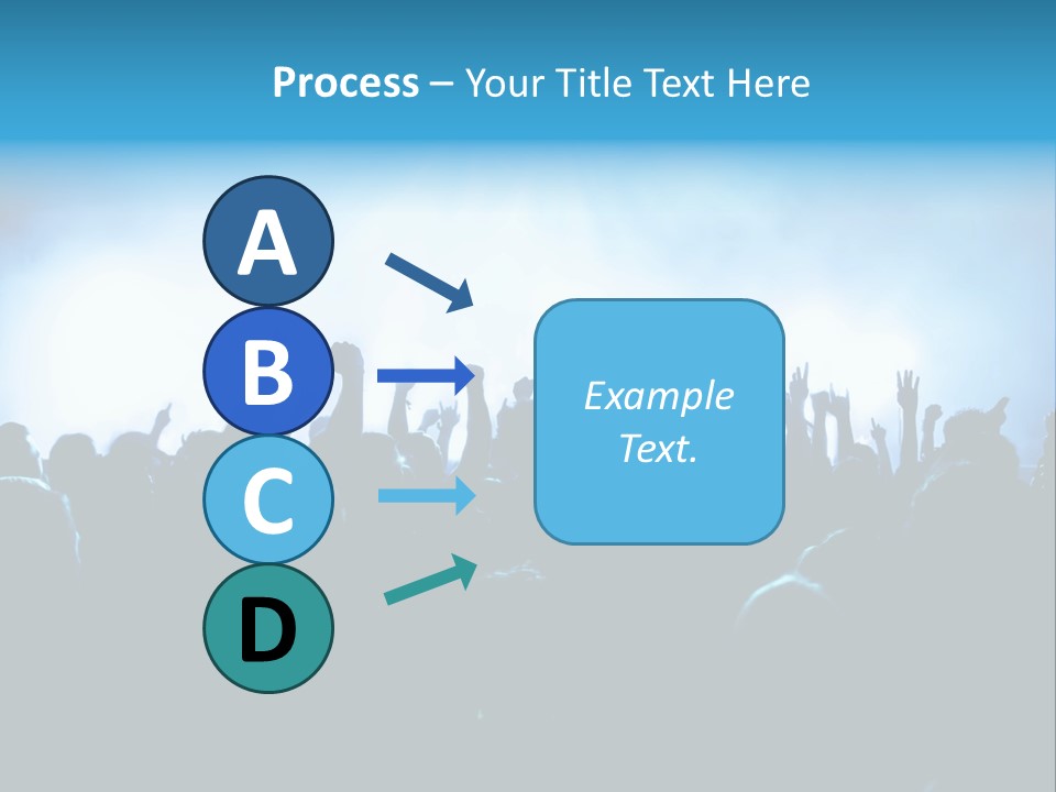 A Crowd Of People At A Concert With Their Hands In The Air PowerPoint Template