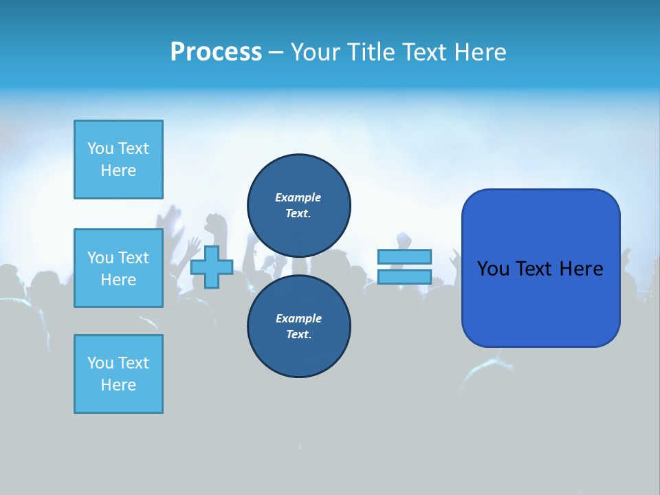 A Crowd Of People At A Concert With Their Hands In The Air PowerPoint Template