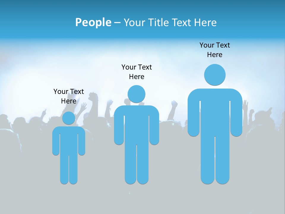 A Crowd Of People At A Concert With Their Hands In The Air PowerPoint Template