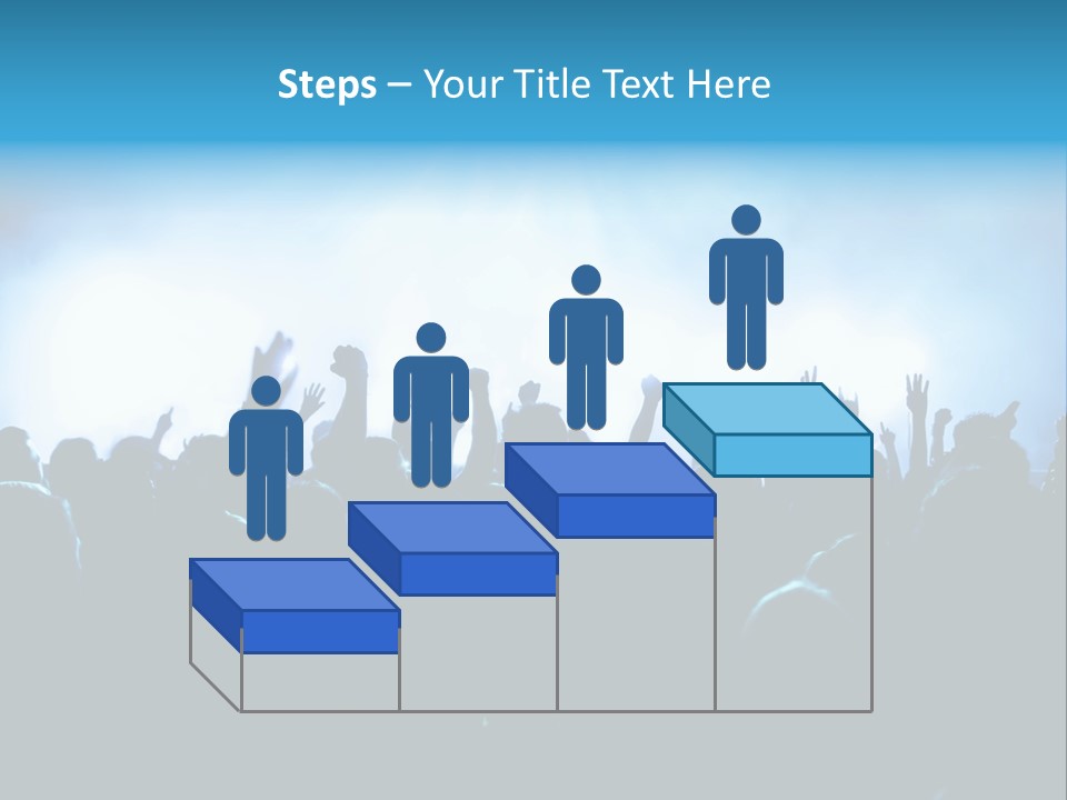 A Crowd Of People At A Concert With Their Hands In The Air PowerPoint Template