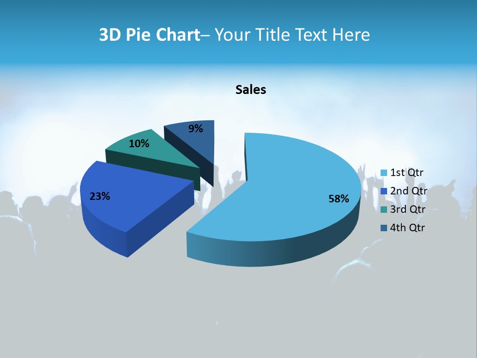 A Crowd Of People At A Concert With Their Hands In The Air PowerPoint Template
