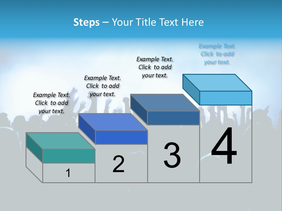 A Crowd Of People At A Concert With Their Hands In The Air PowerPoint Template
