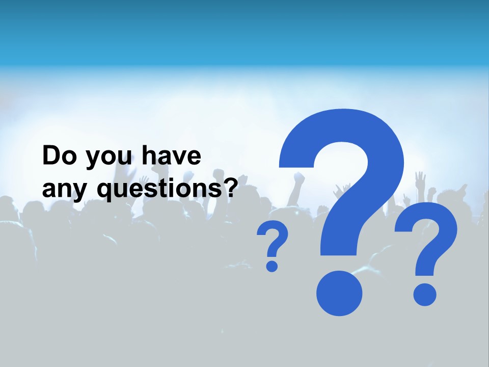 A Crowd Of People At A Concert With Their Hands In The Air PowerPoint Template