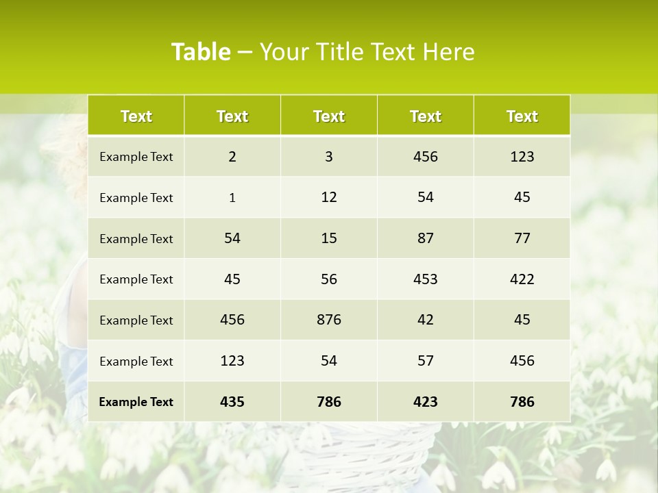 A Little Girl Sitting In The Grass With A Bunny Ears On Her Head PowerPoint Template