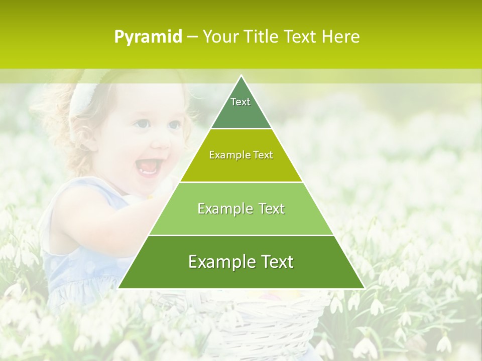 A Little Girl Sitting In The Grass With A Bunny Ears On Her Head PowerPoint Template