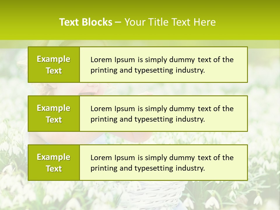 A Little Girl Sitting In The Grass With A Bunny Ears On Her Head PowerPoint Template