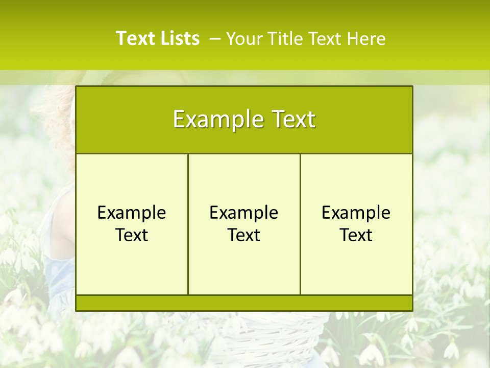 A Little Girl Sitting In The Grass With A Bunny Ears On Her Head PowerPoint Template