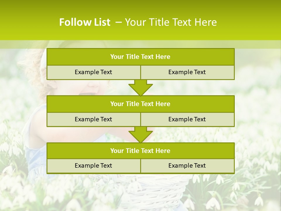 A Little Girl Sitting In The Grass With A Bunny Ears On Her Head PowerPoint Template