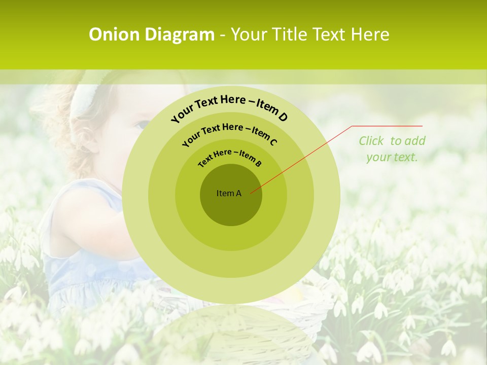 A Little Girl Sitting In The Grass With A Bunny Ears On Her Head PowerPoint Template