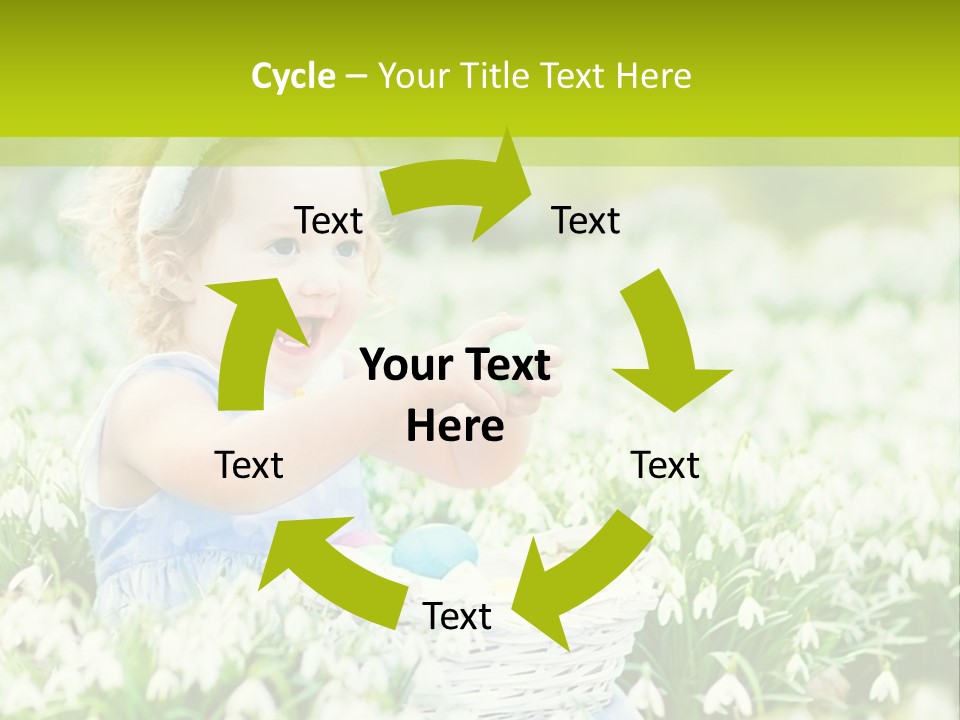 A Little Girl Sitting In The Grass With A Bunny Ears On Her Head PowerPoint Template