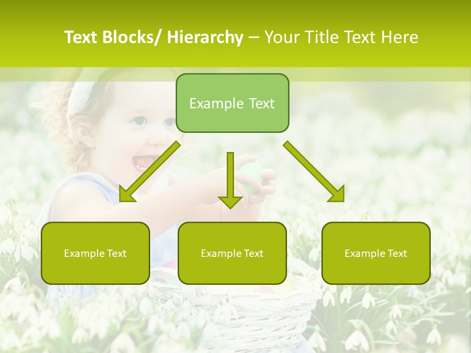 A Little Girl Sitting In The Grass With A Bunny Ears On Her Head PowerPoint Template