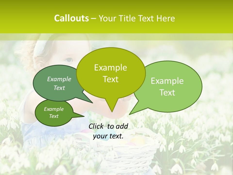 A Little Girl Sitting In The Grass With A Bunny Ears On Her Head PowerPoint Template