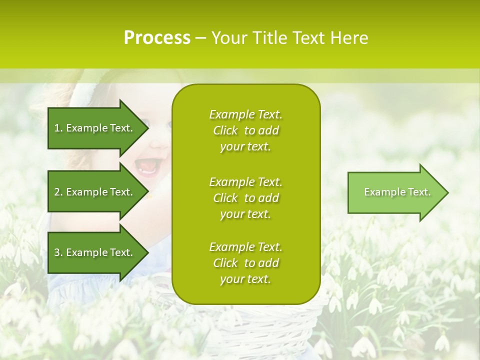 A Little Girl Sitting In The Grass With A Bunny Ears On Her Head PowerPoint Template