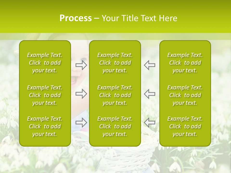 A Little Girl Sitting In The Grass With A Bunny Ears On Her Head PowerPoint Template