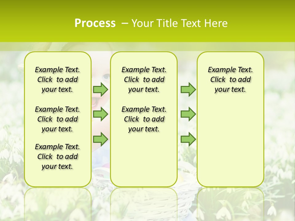 A Little Girl Sitting In The Grass With A Bunny Ears On Her Head PowerPoint Template