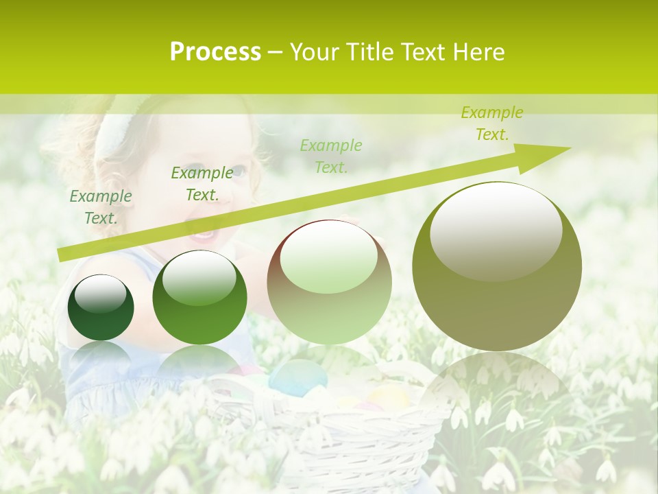 A Little Girl Sitting In The Grass With A Bunny Ears On Her Head PowerPoint Template