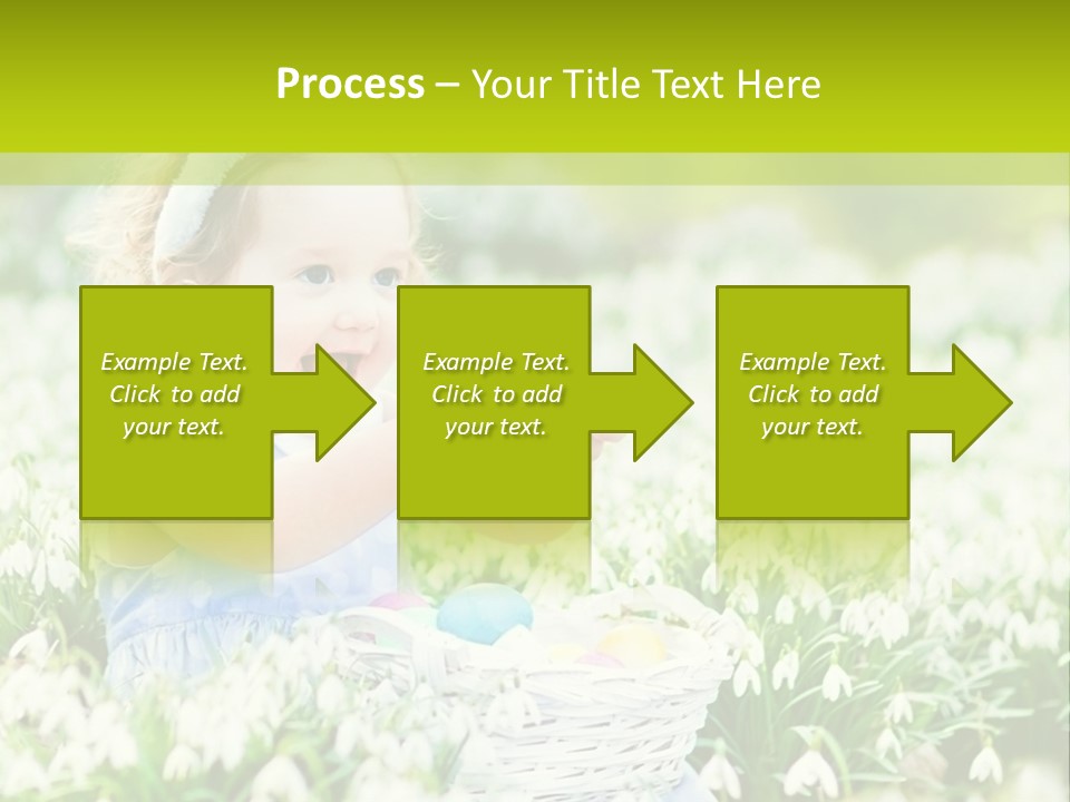 A Little Girl Sitting In The Grass With A Bunny Ears On Her Head PowerPoint Template
