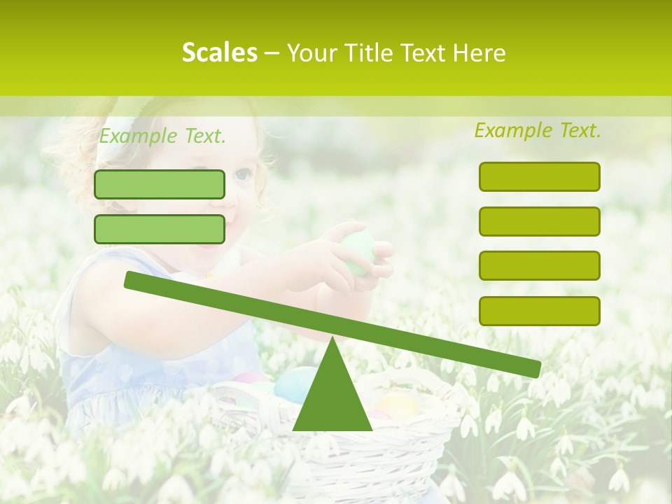 A Little Girl Sitting In The Grass With A Bunny Ears On Her Head PowerPoint Template