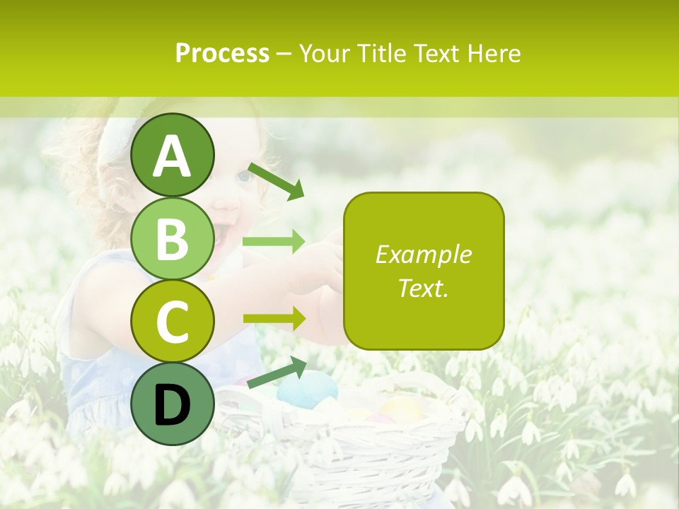 A Little Girl Sitting In The Grass With A Bunny Ears On Her Head PowerPoint Template