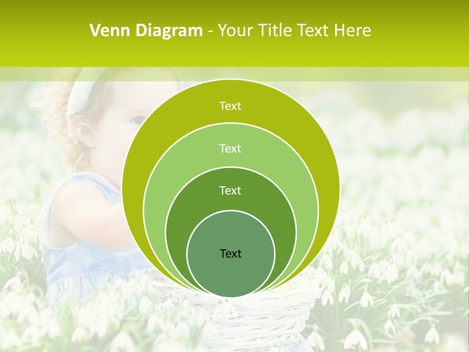 A Little Girl Sitting In The Grass With A Bunny Ears On Her Head PowerPoint Template
