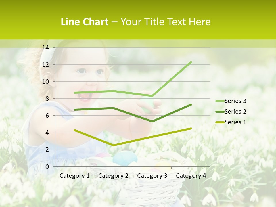 A Little Girl Sitting In The Grass With A Bunny Ears On Her Head PowerPoint Template