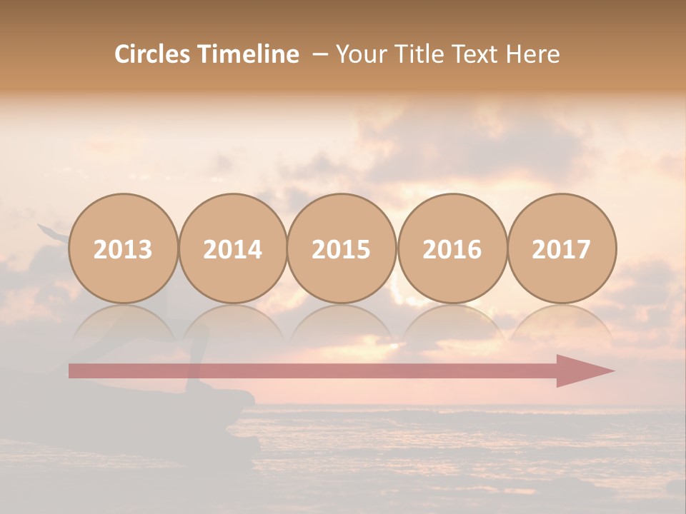 A Woman Doing Yoga On The Beach At Sunset PowerPoint Template